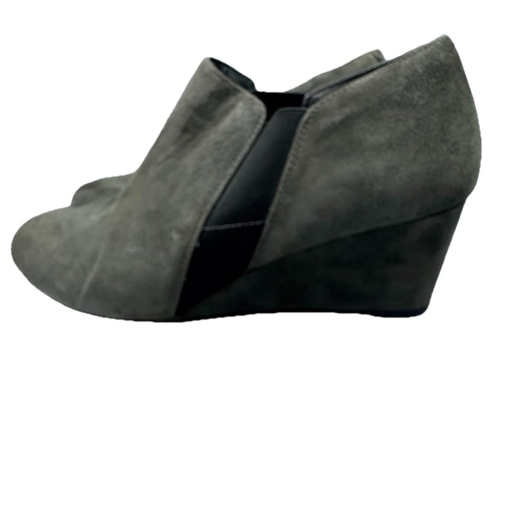 VIONIC Women's Size 9 Stanton Gray Suede Comfort Wedge Ankle Boots Booties - Picture 1 of 11